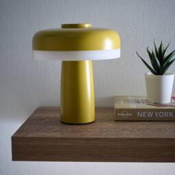 K LIVING Lyon Ochre Rechargeable Led Table Lamp in Yellow - thumbnail 1