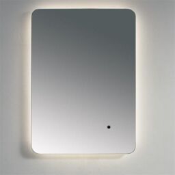 Clifton 50cm Infra-Red Rounded Edge Bathroom Wall Mirror in Natural - thumbnail 5