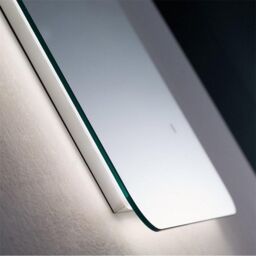 Clifton 50cm Infra-Red Rounded Edge Bathroom Wall Mirror in Natural - thumbnail 3