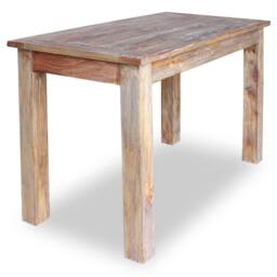 Berkfield Home Dining Table Solid Reclaimed Wood 120x60x77 cm in Brown - Size: 120 x 60 x 77 cm - thumbnail 2