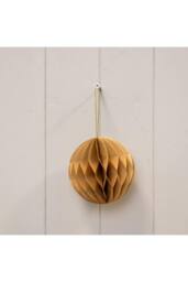 KDMD Set of 3 Caramel Round Baubles in Light Brown - thumbnail 1