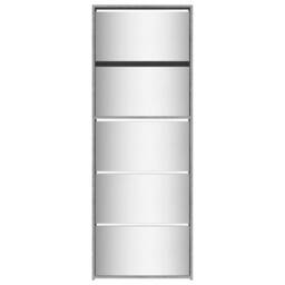 Berkfield Home Shoe Cabinet with Mirror 5-Layer Grey Sonoma 63x17x169.5 cm - thumbnail 5