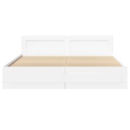 Berkfield Home Bed Frame with Headboard without Mattress White 200x200 cm - thumbnail 5