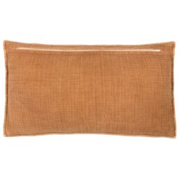 Yard Ribble 100% Cotton Acid Wash Cushion in Brown - Size: 40 cm x 60 cm - thumbnail 2