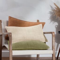 Yard Ribble 100% Cotton Acid Wash Cushion in Brown - Size: 40 cm x 60 cm - thumbnail 7