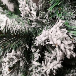 Samuel Alexander 6.5ft (2m) Premier Snow Flocked PVC Spruce Pine Slim Christmas Tree in Green - thumbnail 5