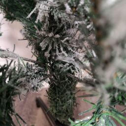 Samuel Alexander 6.5ft (2m) Premier Snow Flocked PVC Spruce Pine Slim Christmas Tree in Green - thumbnail 3