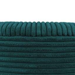 icon Milano Bean Bag Footstool Corduroy Round Pouffe in Teal - thumbnail 6