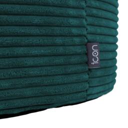 icon Milano Bean Bag Footstool Corduroy Round Pouffe in Teal - thumbnail 5