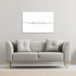Benjamin Tate Design Text Dance (Canvas Print) / 61 x 41 x 4cm in Natural - Size: 61 x 41 x 4 cm - thumbnail 1