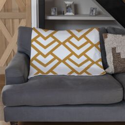 Benjamin Tate Design Geometric Scales Blanket in Natural - Size: 120 cm x 150 cm - thumbnail 2