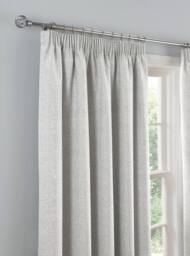 Smart Living Textured Rib Weave Pencil Pleat Blackout Curtains - 2 Panels in Grey - Size: 167 cm width x 137 cm drop - thumbnail 6