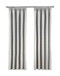 Smart Living Textured Rib Weave Pencil Pleat Blackout Curtains - 2 Panels in Grey - Size: 167 cm width x 137 cm drop - thumbnail 4