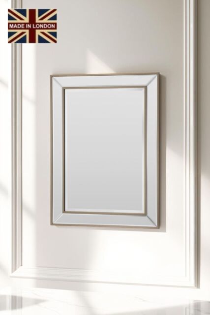 Yearn Mirrors Angled Wall Mirror Brass 77x105cm in Metallic Gold - Size: 77x105 cm - image 1