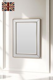 Yearn Mirrors Angled Wall Mirror Brass 77x105cm in Metallic Gold - Size: 77x105 cm
