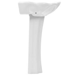 Berkfield Home Elegant Freestanding Basin with Pedestal Ceramic White 580x510x200mm - thumbnail 1