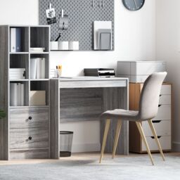 Berkfield Home Desk Grey Sonoma 80x50x76 cm Engineered wood - Size: 80 x 50 x 76 cm - thumbnail 1