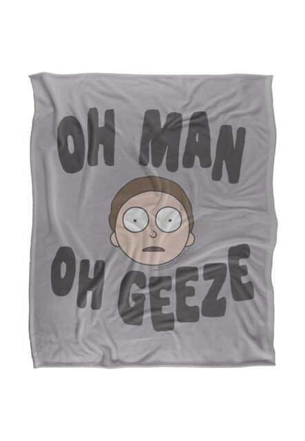 Warner Brothers Rick & Morty Officially Licensed Silky Touch Super Soft Throw Blanket 152 x 127 cm in White - image 1