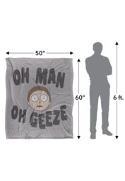 Warner Brothers Rick & Morty Officially Licensed Silky Touch Super Soft Throw Blanket 152 x 127 cm in White - thumbnail 5