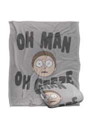 Warner Brothers Rick & Morty Officially Licensed Silky Touch Super Soft Throw Blanket 152 x 127 cm in White - thumbnail 2