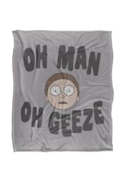 Warner Brothers Rick & Morty Officially Licensed Silky Touch Super Soft Throw Blanket 152 x 127 cm in White - thumbnail 1