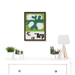 Artery8 Advert Exhibition Kunsthalle Switzerland Cultural Hans Arp Dada Surrealism Artwork Framed Wall Art Print A4 in Brown - thumbnail 2