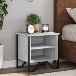Berkfield Home Bedside Cabinet Grey Sonoma 2 pcs 40x30x40 cm Engineered Wood - Size: 40 x 30 x 40 cm - thumbnail 2