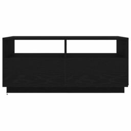Berkfield Home Coffee Table with LED Lights Black Oak 90x49x40 cm - Size: 90 x 49 x 40 cm - thumbnail 6