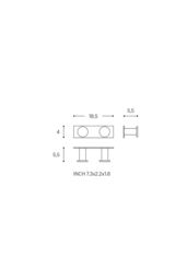 Cosmic Towel hook Robe hook Coat hook up to 5kg Chrome Architect Collection in Grey - thumbnail 5