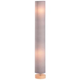 HOMCOM 120 cm Tall Floor Lamp for Warm Lighting in Living space Fabric Shade in Grey - thumbnail 2