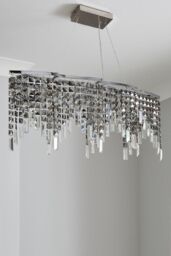 BHS Lighting Esme Diner Pendant Ceiling Light in Silver - thumbnail 2