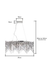 BHS Lighting Esme Diner Pendant Ceiling Light in Silver - thumbnail 5