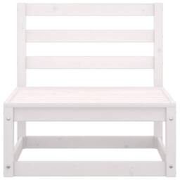 Berkfield Home 6 Piece Garden Lounge Set White Solid Wood Pine - thumbnail 7