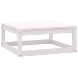 Berkfield Home 6 Piece Garden Lounge Set White Solid Wood Pine - thumbnail 8