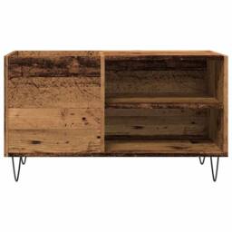 Berkfield Home Record Cabinet Old Wood 84.5x38x48 cm Engineered Wood in Brown - thumbnail 4
