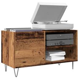 Berkfield Home Record Cabinet Old Wood 84.5x38x48 cm Engineered Wood in Brown - thumbnail 2