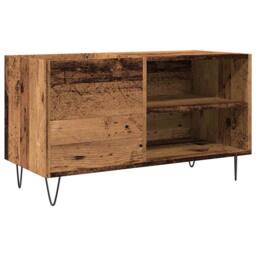 Berkfield Home Record Cabinet Old Wood 84.5x38x48 cm Engineered Wood in Brown - thumbnail 1