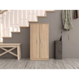 CALICOSY Zapateros 2-Door Shoe Cabinet (30 Pairs) - H108cm in Light Oak - thumbnail 2