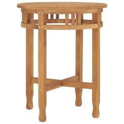 Berkfield Home Durable Bistro Table Ã˜60x60 cm Solid Teak Wood in Brown - Size: 60x60 cm - thumbnail 2