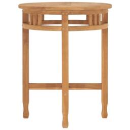 Berkfield Home Durable Bistro Table Ã˜60x60 cm Solid Teak Wood in Brown - Size: 60x60 cm - thumbnail 3