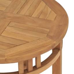 Berkfield Home Durable Bistro Table Ã˜60x60 cm Solid Teak Wood in Brown - Size: 60x60 cm - thumbnail 5