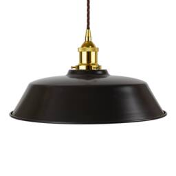 SE Home Matt Black Chancery Pendant Light - Gold - Brown Twisted - thumbnail 1