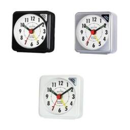 Dragodirect Quartz Travel Alarm Clock with Light & Snooze Compact & Reliable in Black - thumbnail 2