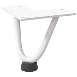 Berkfield Home Hairpin Table Legs 4 pcs White 10 cm Solid Steel - thumbnail 4