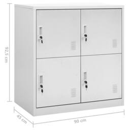 Berkfield Home Locker Cabinets 5 pcs Light Grey 90x45x92.5 cm Steel - thumbnail 8