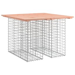 Berkfield Home Garden Bench Gabion Design 100x102x72 cm Solid Wood Douglas in Brown - Size: 100 x 102 x 72 cm - thumbnail 2
