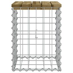 Berkfield Home Garden Bench Gabion Design 33x31x42 cm Impregnated Wood Pine in Brown - Size: 33 x 31 x 42 cm - thumbnail 4
