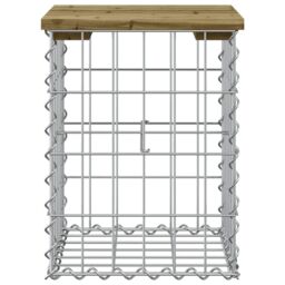 Berkfield Home Garden Bench Gabion Design 33x31x42 cm Impregnated Wood Pine in Brown - Size: 33 x 31 x 42 cm - thumbnail 3