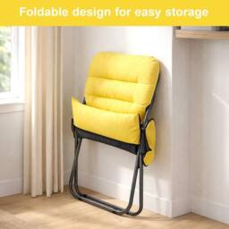 Kelvenix Folding Lounge Chair Saucer Chair in Yellow - Size: 0.6m2 - thumbnail 4