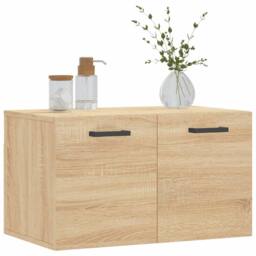 Berkfield Home Wall Cabinet Sonoma Oak 60x36.5x35 cm Engineered Wood in Brown - thumbnail 3